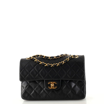 Chanel Vintage Classic Double Flap Bag Quilted Lambskin Small