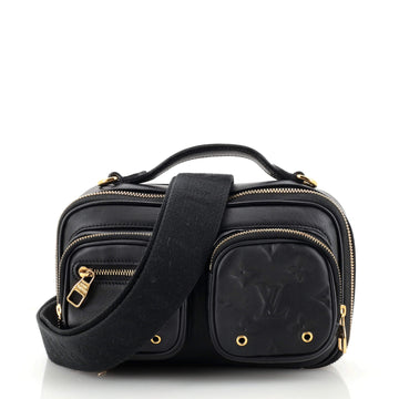 Louis Vuitton Utility Crossbody Bag Calfskin with Embossed Monogram Detail