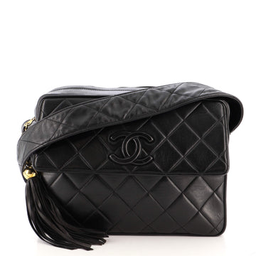 Chanel Vintage CC Pocket Camera Shoulder Bag Quilted Lambskin Medium