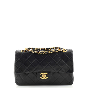 Chanel Vintage Classic Double Flap Bag Quilted Lambskin Small