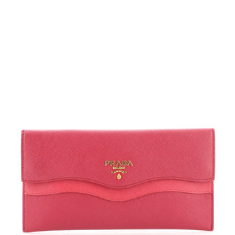 Prada Flap Pouch Saffiano Leather Long