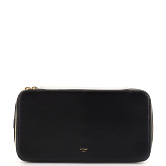 Celine Zip Around Toiletry Bag Leather Large