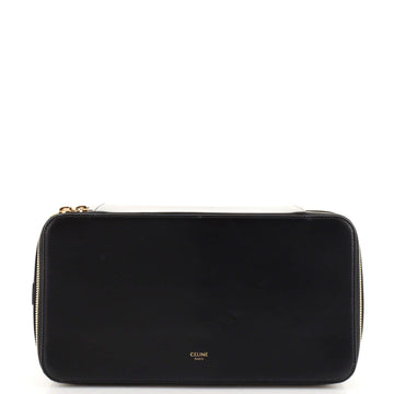 Celine Zip Around Toiletry Bag Leather Large