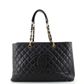 Chanel Grand Shopping Tote Quilted Caviar XL