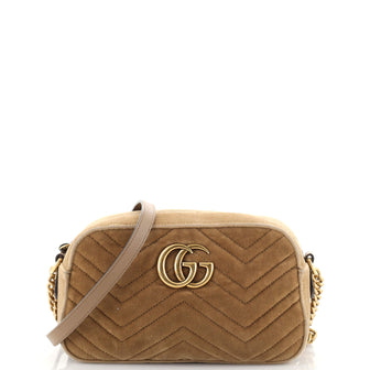 Gucci GG Marmont Shoulder Bag Matelasse Velvet Small
