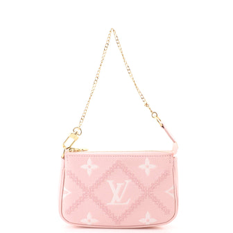 Louis Vuitton Pink Monogram Giant Empreinte Broderies Mini Pochette  Accessoires