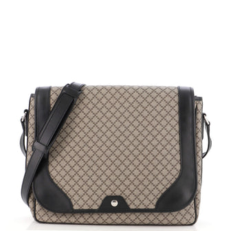 Gucci Snap Messenger Bag Diamante Coated Canvas Large