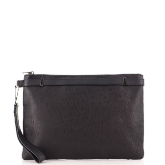 Balenciaga Ilias Clip Clutch Ostrich