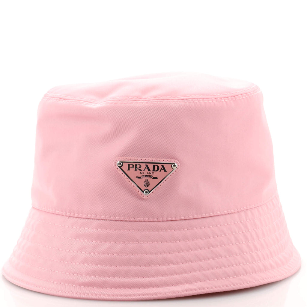 Prada Nylon Bucket Hat Begonia Pink in Nylon with Silver-tone - US