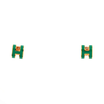 Hermes Pop H Stud Earrings Metal and Enamel Mini