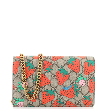 Gucci Chain Wallet Printed GG Coated Canvas