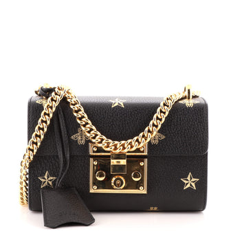 Gucci Padlock Shoulder Bag Printed Leather Small