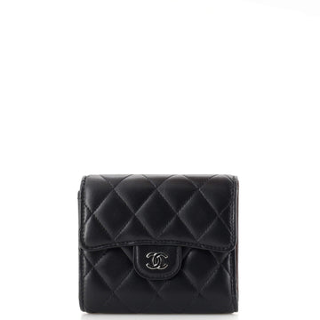 Chanel CC Compact Classic Flap Wallet Quilted Lambskin