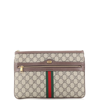 Gucci Ophidia Zip Pouch GG Coated Canvas Large