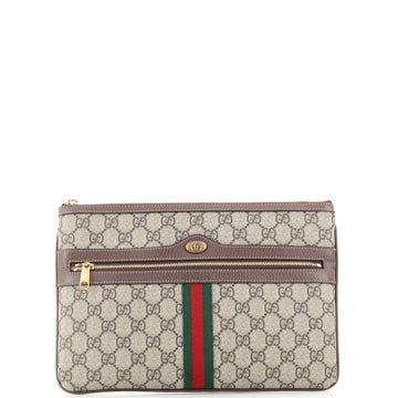 Gucci Ophidia Zip Pouch GG Coated Canvas Large