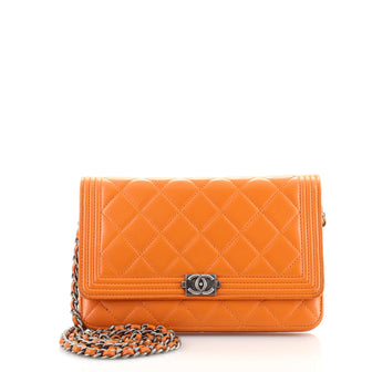 Chanel Boy Wallet on Chain Quilted Lambskin