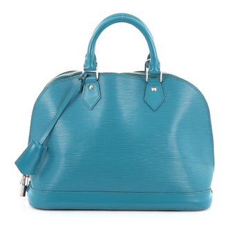 Louis Vuitton Alma Handbag Epi Leather PM Blue 1917301