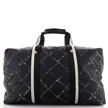 Chanel Travel Line Boston Bag Printed Nylon Medium