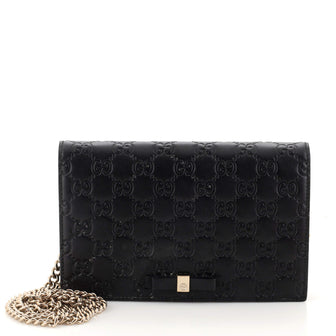Gucci Signature Wallet on Chain Guccissima Leather