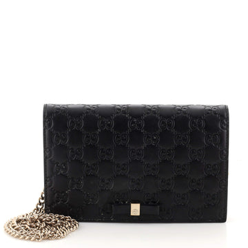 Gucci Signature Wallet on Chain Guccissima Leather