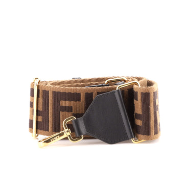 Fendi Strap You Shoulder Strap Zucca Canvas with Leather