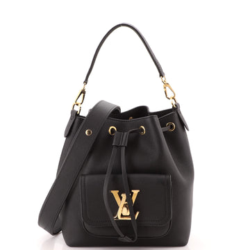 Louis Vuitton Lockme Pocket Bucket Bag Leather