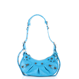 Balenciaga Le Cagole Giant Studs Chain Shoulder Bag Leather XS