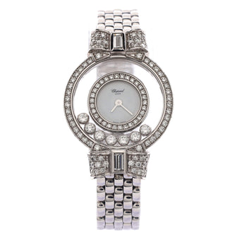 Chopard Happy Diamonds Icons Bow Quartz Watch White Gold with Diamond Bezel and Floating Diamonds 24