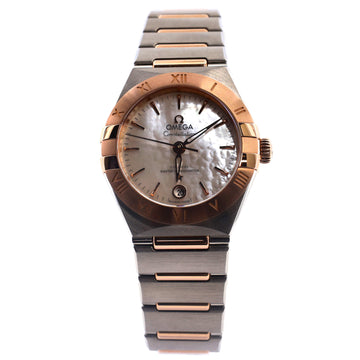 Omega Constellation Chronometer Co-Axial Automatic Watch Stainless Steel and Rose Gold with Mother of Pearl 29