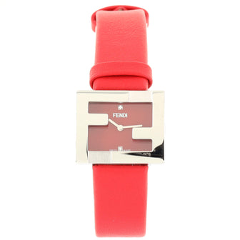 Fendi Fendimania Quartz Watch Stainless Steel and Leather 24