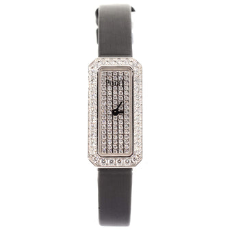 Piaget Limelight Diamonds Quartz Watch White Gold and Satin with Diamond Bezel and Pave Dial 16