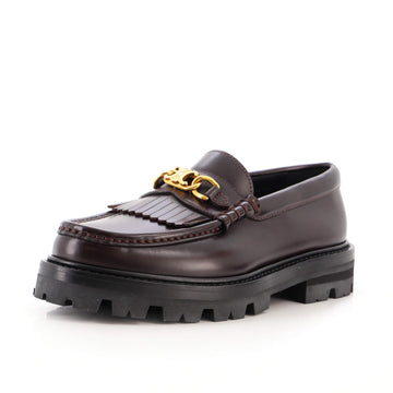 Celine Women's Triomphe Chain Margaret Loafers Leather