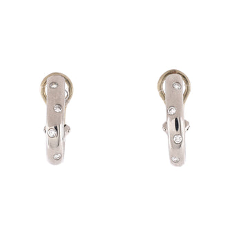 Tiffany & Co. Etoile Hoop Earrings Platinum and 18k White Gold with Diamonds