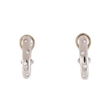 Tiffany & Co. Etoile Hoop Earrings Platinum and 18k White Gold with Diamonds