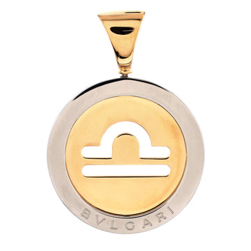 Bvlgari Tondo Zodiac Pendant Charm Pendant & Charms 18K Yellow Gold and Stainless Steel