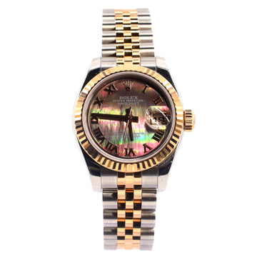 Rolex Oyster Perpetual Datejust Automatic Watch Stainless Steel and Rose Gold with Mother of Pearl 26