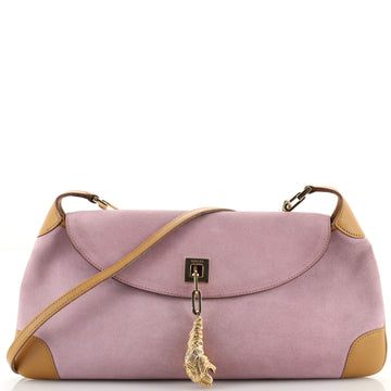 Gucci Tiger Charm Shoulder Bag Suede