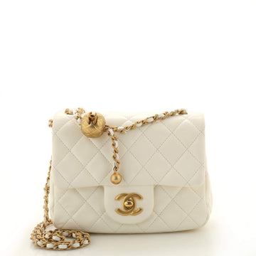 Chanel Square Classic Single Flap Bag Quilted Lambskin Mini