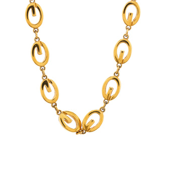 Givenchy Rounded G Link Choker Necklace Metal