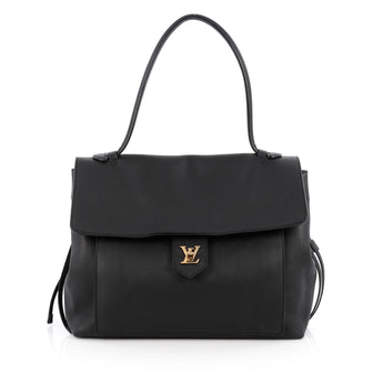 Louis Vuitton Lockme Handbag Leather MM Black