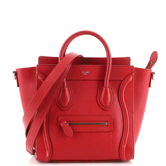 Celine Luggage Bag Grainy Leather Nano