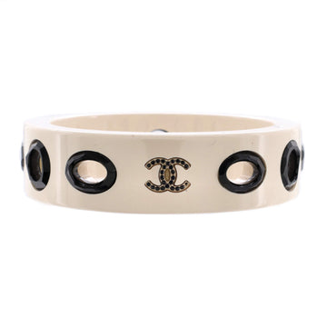 Chanel CC Cutout Cuff Bracelet Resin and Crystal
