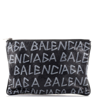 Balenciaga Graffiti Pouch Leather