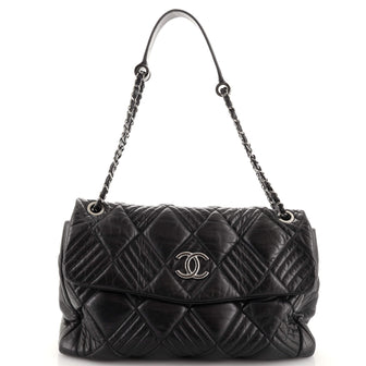 Chanel In and Out Flap Bag Quilted Lambskin Maxi