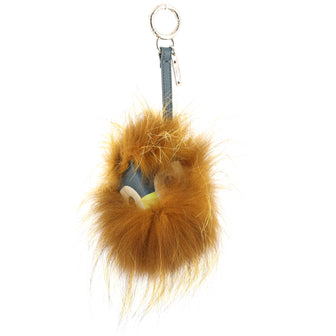 Fendi Monster Bag Charm Fur and Leather