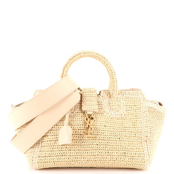 Saint Laurent Monogram Cabas Downtown Straw Baby