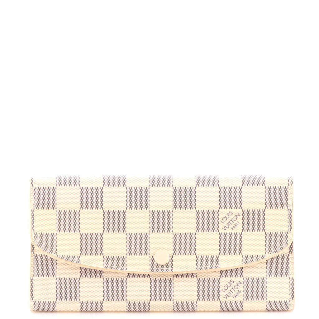 Louis Vuitton Damier Azur Emilie Wallet White ref.753478 - Joli Closet