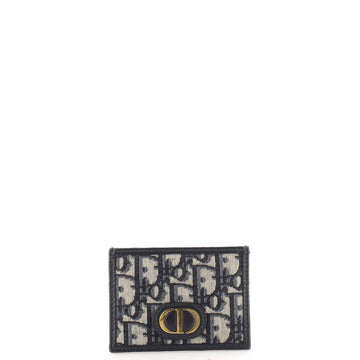 Christian Dior 30 Montaigne Card Holder Oblique Canvas and Leather