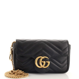 Gucci GG Marmont Flap Bag Matelasse Leather Super Mini