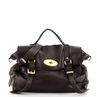 Mulberry Alexa Satchel Polished Buffalo Medium